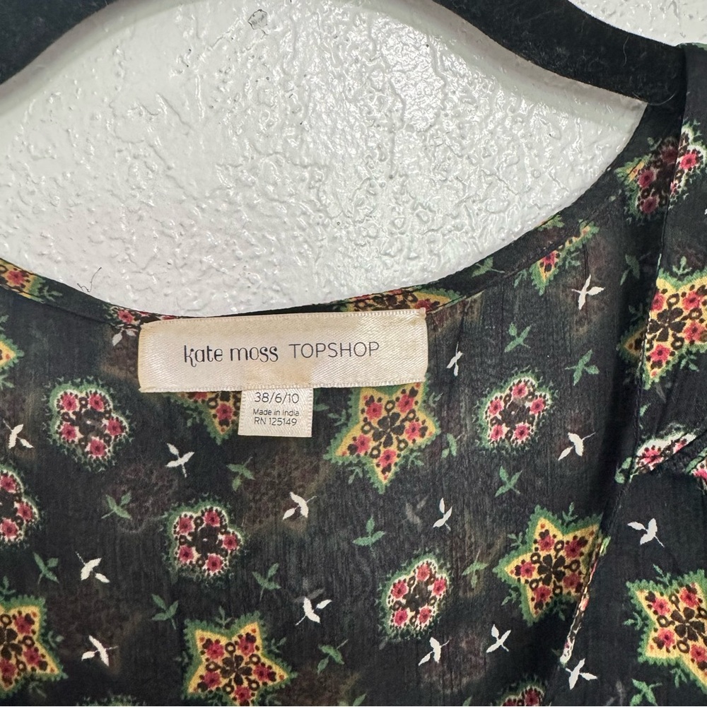 Kate Moss x Topshop star print chiffon dress size 6 - Picture 3 of 9